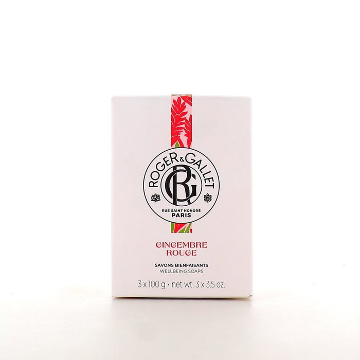 Roger & Gallet Savon au Gingembre Rouge - 3 x 100g - Savon parfumé et apaisant Roger & Gallet Savon au Gingembre Rouge - 3 x 100g - Savon parfumé et apaisant