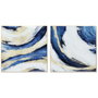 DKD Home Decor Cadre Abstrait Moderne 100 x 2,5 x 100 cm (2 Unités) Alumium et Verre