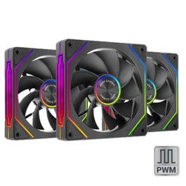 Mars Gaming Kit 3x Ventilateur MF-LINKFINITY ARGB 120mm PWM Sans Câble Noir