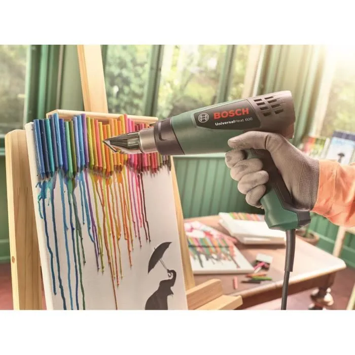 Bosch Universal Heat 600 Dé capeur Thermique 2000 W 600°C 2 Embouts Outil Multi-Usages Ecran Pare-Chaleur Amovible