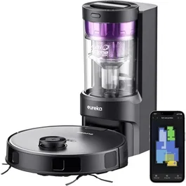 EUREKA E10S Aspirateur Robot Laveur Noir 4000 Pa 180 min Autonomie 200 ml Station Vidage LiDAR