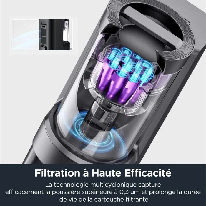 EUREKA E10S Aspirateur Robot Laveur Noir 4000 Pa 180 min Autonomie 200 ml Station Vidage LiDAR EUREKA E10S Aspirateur Robot Laveur Noir 4000 Pa 180 min Autonomie 200 ml Station Vidage LiDAR