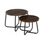 Table Basse Marron Noir 50 x 50 x 38 cm