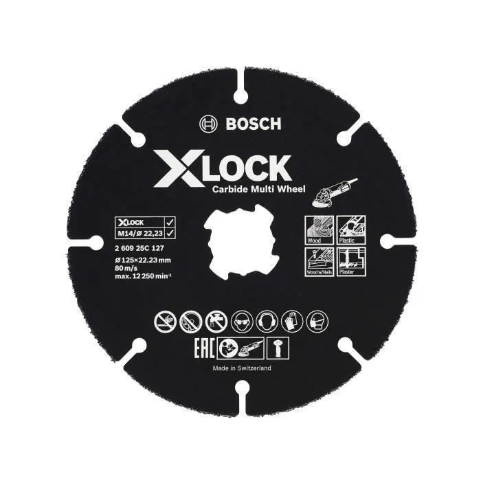 Bosch Professional Disque à tronçonner X-LOCK - 260925C127 - Pour meuleuse d'angle, robuste et précis, idéal pour professionnels et bricoleurs Bosch Professional Disque à tronçonner X-LOCK - 260925C127 - Pour meuleuse d'angle, robuste et précis, idéal pour professionnels et bricoleurs