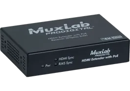 MUXLAB Récepteur HDBaseT HDMI PoE UHD 4K - Extension Signal HDMI sur RJ45