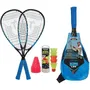 Schildkröt Set de Speedbadminton Speed 6600 LED - 2 Raquettes avec Mega Power Zone et 5 Volants dont 2 avec LED verte pour matchs de nuit