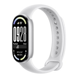 Xiaomi Mi Smart Band 10 Glacier Silver – Bracelet connecté avec écran AMOLED et autonomie longue durée