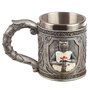 PUCKATOR Tasse 'Chevaliers des Croisades' en Résine avec Inox - Dimensions 10.5x15x9.5 cm