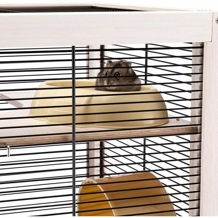 Ferplast Hamsterville - Cage pour hamster en bois et grillage