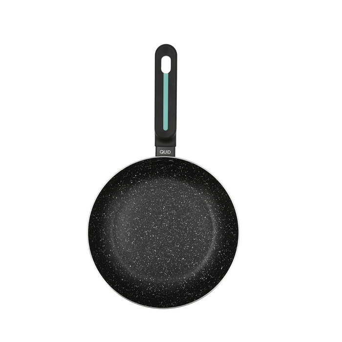 Quid Poêle en Aluminium Oasis 22 cm - Noir - Induction - Antiadhésif - Manche Ergonomique