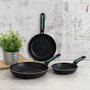Quid Poêle en Aluminium Oasis 22 cm - Noir - Induction - Antiadhésif - Manche Ergonomique