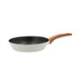 Quid Poêle en Aluminium Forgé Cocco 24 cm - 6 Unités, Revêtement Antiadhésif, Compatible Induction, Finition Brillant Blanc