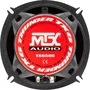 MTX TX650C Haut-parleurs voiture coaxiaux 13 cm 2 voies 80W RMS châssis aluminium tweeters au néodyme dôme soie membrane pulpe cellulose