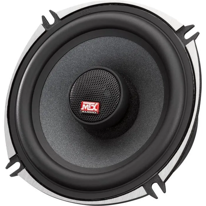 MTX TX650C Haut-parleurs voiture coaxiaux 13 cm 2 voies 80W RMS châssis aluminium tweeters au néodyme dôme soie membrane pulpe cellulose