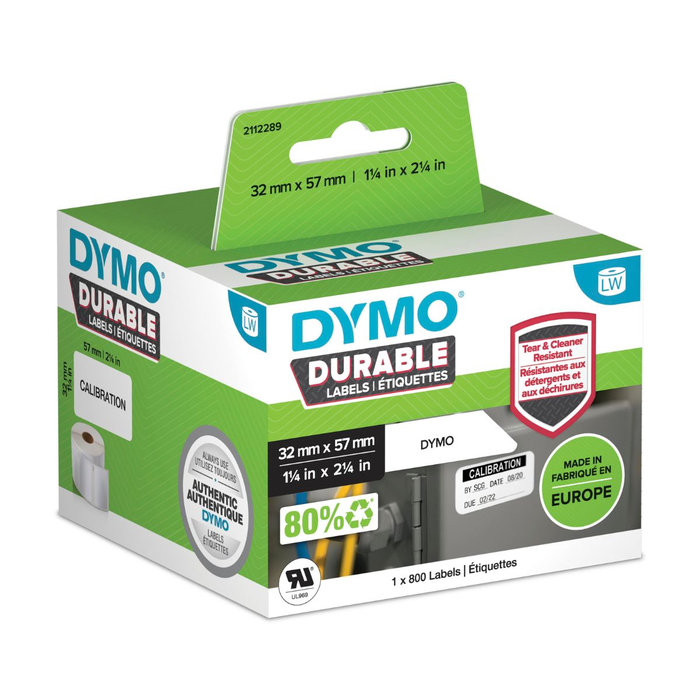 Dymo Ruban d'étiquettes d'adresse LW, Noir sur Blanc, 32 x 57 mm, 800 étiquettes