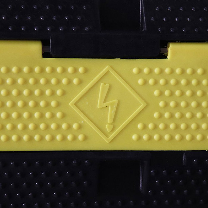 Normaluz Protector de câbles caoutchouc 900x500x70mm 3 rainures pour passage piétons et véhicules