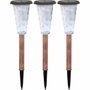 BigBuy Home Lot de 3 balises solaires Canopo Beige