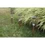 Canopo Lot de 3 balises solaires de jardin, 20 lumens, petit format, couleur beige