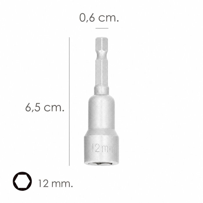WOLFPACK LINEA PROFESIONAL Clé à pipe magnétique 12 mm (2 unités)