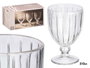 Vivalto Verre à Vin Rayé Transparent 310 ml – 8,6 x 13,4 x 8,6 cm (Set de 24)