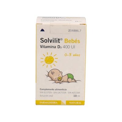 Farmasierra Solvilit Bebes Vitamine D3 400 UI Flacon 10 ml Farmasierra Solvilit Bebes Vitamine D3 400 UI Flacon 10 ml