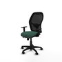 Chaise Alocén Synchrone/Traslack tissu Vert foncé Maille Noir Structure polyamide noire Accoudoir 1D Sans appui-tête Roulettes en nylon 50 mm