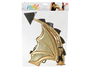 Wings World Ensemble d'Ailes de Dragon Dorées avec Queue Brillante pour Costume Fantastique, Halloween et Carnaval