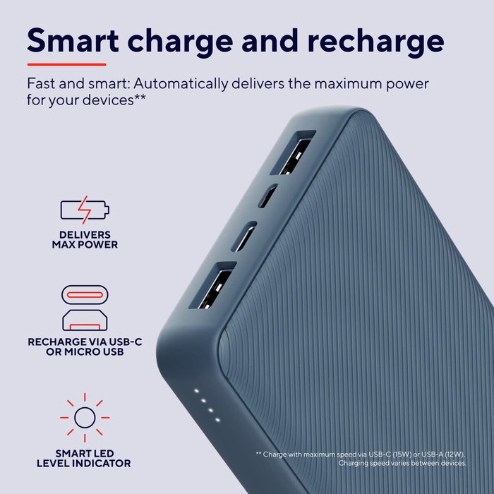 Powerbank Trust 25026 Bleu 20000 mAh