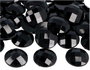 Innspiro Gemmes décoratives acryliques cercle noir opaque 25mm 100u. Approx.