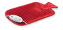Beurer HK-44 Coussin chauffant électrique souple en forme de bouillotte, 30x50 cm, rouge, lavable, arrêt automatique 90 min