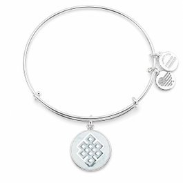 Alex And Ani Pulsera Nœud Finition Brillante Gris 20cm