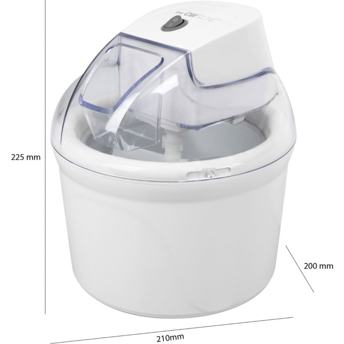 Clatronic ICM 3764 Machine à glace blanche 1,5L
