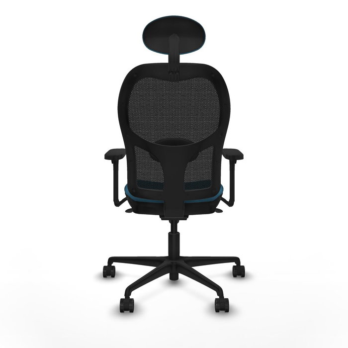 Piqueras y Crespo Chaise de Bureau avec Appui-tête Jorquera 3D036N1 Noir Vert pétrole