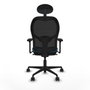 Piqueras y Crespo Chaise de Bureau avec Appui-tête Jorquera 3D036N1 Noir Vert pétrole