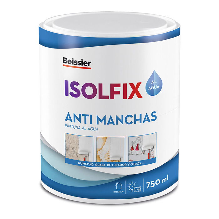 Peinture acrylique Beissier 70249-012 Isolfix Blanc 750 ml Antitaches Peinture acrylique Beissier 70249-012 Isolfix Blanc 750 ml Antitaches