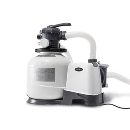 Intex Filtre à Sable SX2800 8m3/h pour Piscine jusqu'à 56m3, Vanne 6 Voies, Préréfiltre Amovible, Capacité 35 kg de Sable
