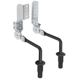 Q&Q Ressort pour tête de lit de canapé 8 positions bras long noir mat