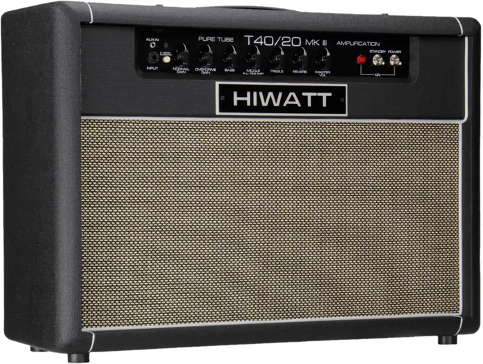 HIWATT T40 Combo Ampli Guitare à Lampes 2x12" 40W / 20W Noir