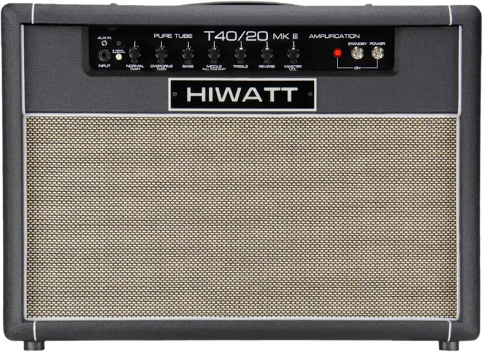 HIWATT T40 Combo Ampli Guitare à Lampes 2x12" 40W / 20W Noir
