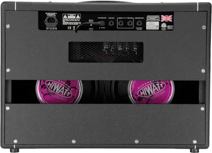 HIWATT T40 Combo Ampli Guitare à Lampes 2x12" 40W / 20W Noir