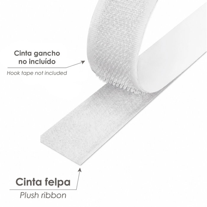 WOLFPACK LINEA PROFESIONAL Bande peluche adhésive blanche 25 m WOLFPACK LINEA PROFESIONAL Bande peluche adhésive blanche 25 m
