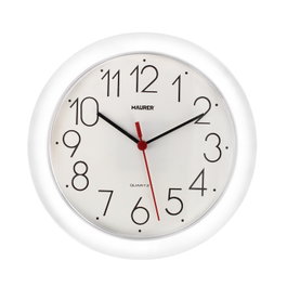 MAURER Horloge Murale Analogique Blanche Ø 25 cm