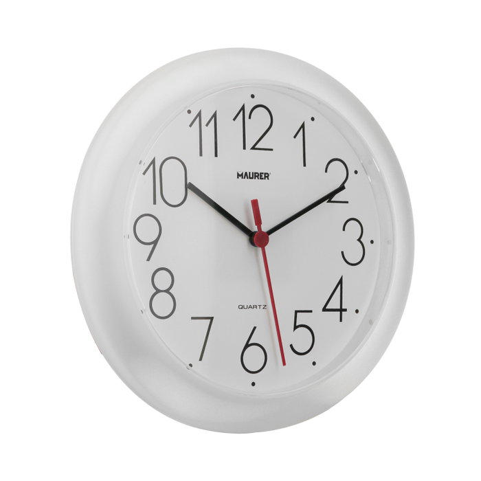MAURER Horloge Murale Analogique Blanche Ø 25 cm MAURER Horloge Murale Analogique Blanche Ø 25 cm