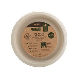 Cook Concept Lot de 10 assiettes en blé 17 cm