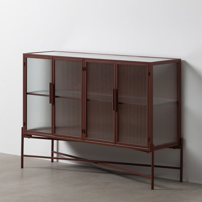 BigBuy Home Buffet Tuile Verre Fer 120 x 35 x 85 cm