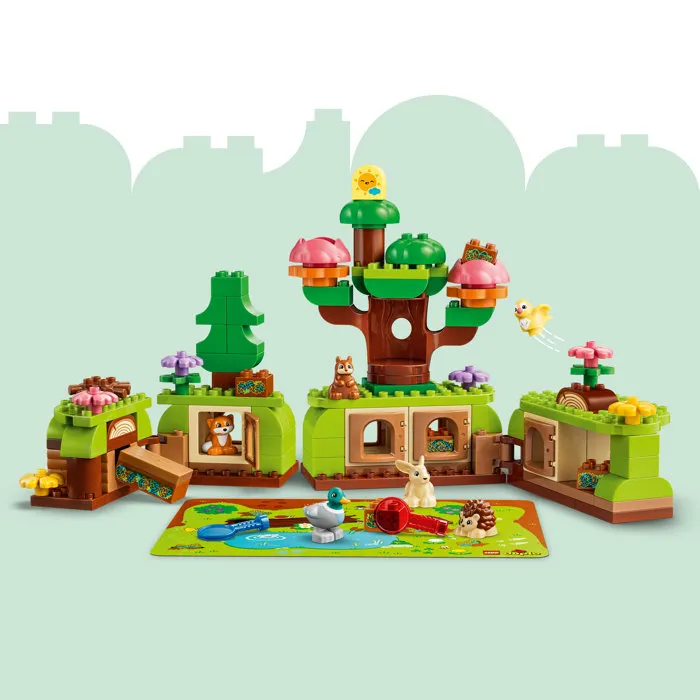 Lego 10480 DUPLO Découverte de la Forêt avec des Animaux Sauvages - Jeu Éducatif pour Enfants dès 3 Ans