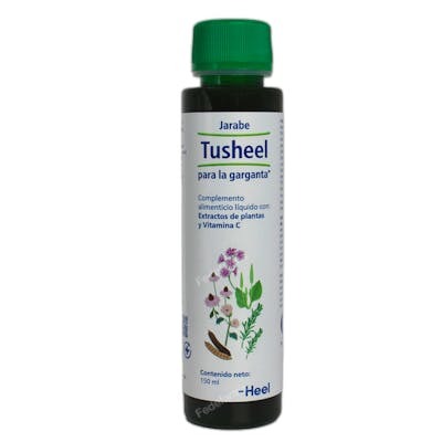 Heel Tusheel Garganta - Sirop pour la gorge aux plantes (thym, plantain, echinacea) avec vitamine C - 150 ml Heel Tusheel Garganta - Sirop pour la gorge aux plantes (thym, plantain, echinacea) avec vitamine C - 150 ml