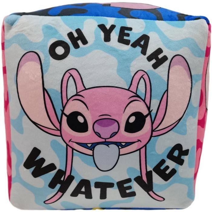 Stitch Coussin Cube Premium Lilo & Stitch Bleu