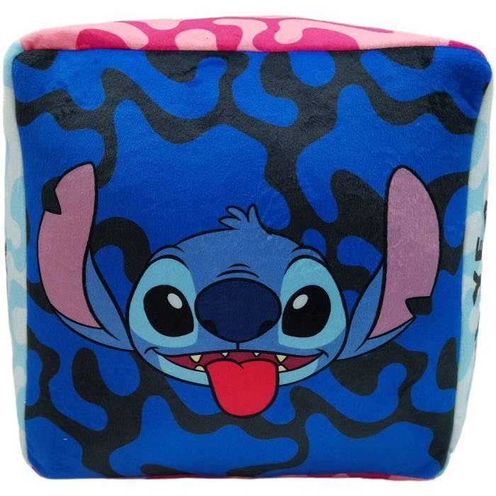 Stitch Coussin Cube Premium Lilo & Stitch Bleu
