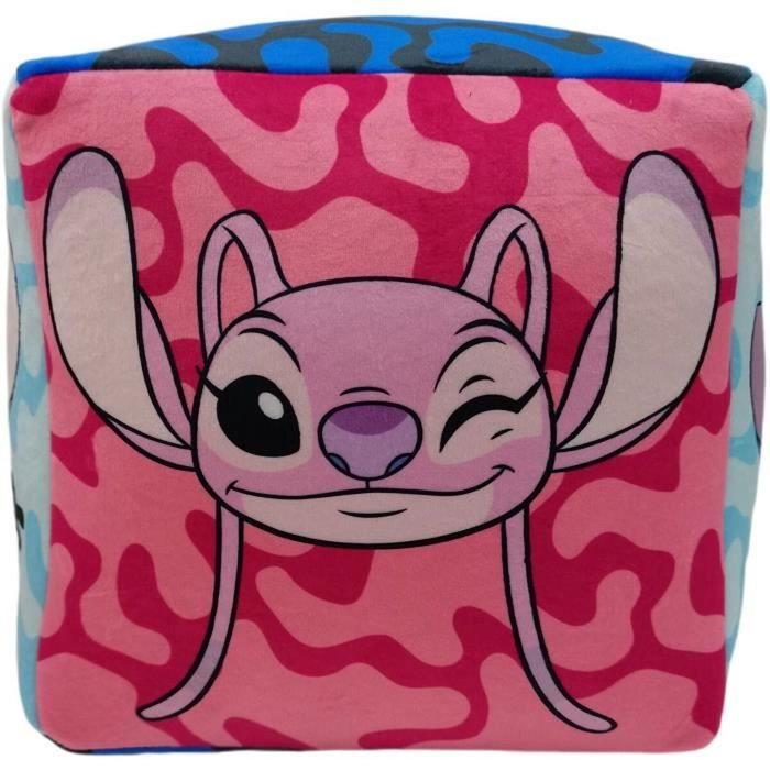 Stitch Coussin Cube Premium Lilo & Stitch Bleu